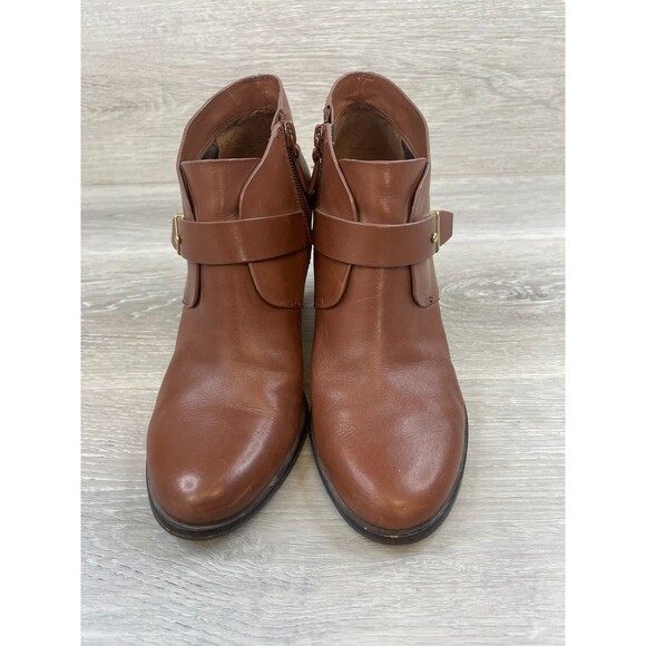 Cole Haan Rand II Boot Women's US 8B Brown Leather Side Zip Wedge Ankle - Picture 2 of 11